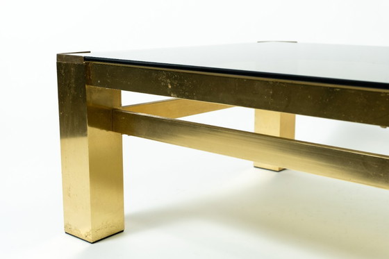 Image 1 of Belgo Chrome Modern Coffee Table with Smoked Glass Top