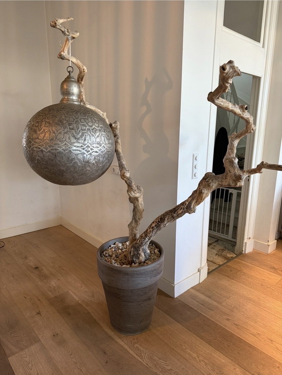 Image 1 of Marokkaanse hanglamp met een metalen opengewerkt design