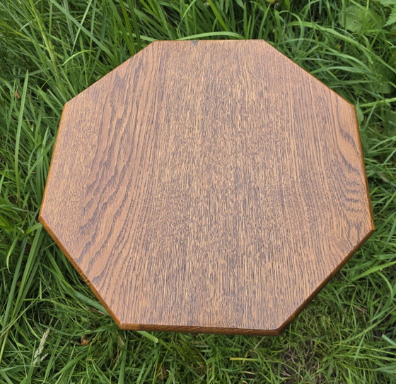Image 1 of Tavolino vintage ottagonale in rovere massello