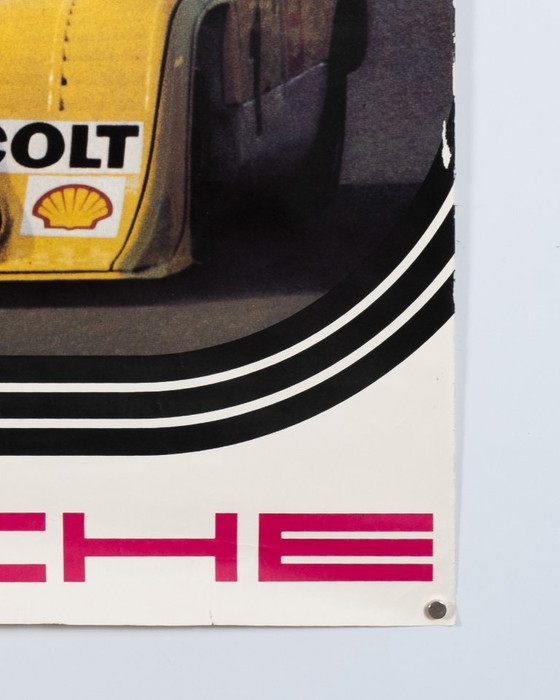 Image 1 of Porsche Interserie 1972 Gesamtklassement – Original Vintage Porsche Poster by Edgar Dambacher – Mid-Century Modern – 102x76 cm