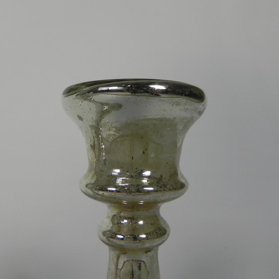 Image 1 of Set Of 2 Quicksilver Candlesticks, circa 1900 (Armorial Silver)