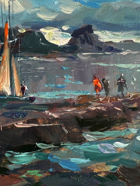 Image 1 of A Sailboat near the Seashore