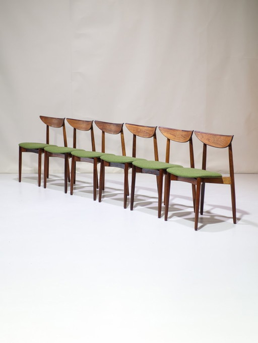 6x Dining chairs Harry Østergaard Rosewood Danish 1960s