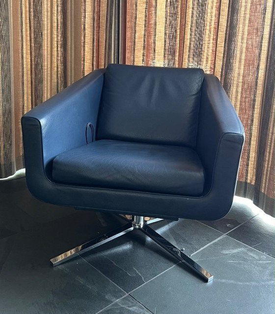 Dos Sillas FSM Pavo Azules, Una Versión Relax Y Una Fija. – Sillones, Leather (photo 2 of 5)