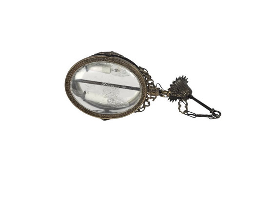 Image 1 of Suspension - Style Hollywood Regency - « Croix » - couleur or - dorée - années 60