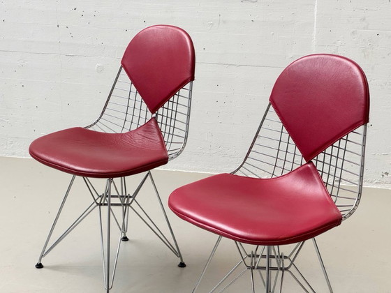 Image 1 of Deux fauteuils modèle Bikini de Vitra en cuir rouge, années 1980