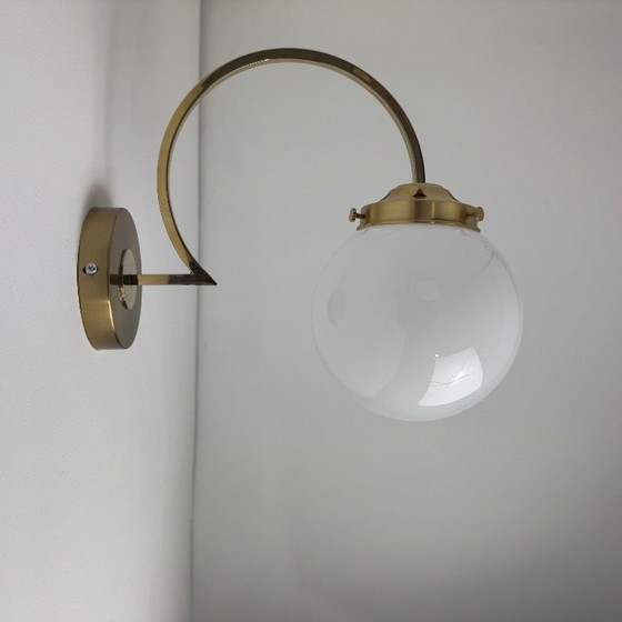 Image 1 of PAIR OF VINTAGE OPALINE WALL SCONCES