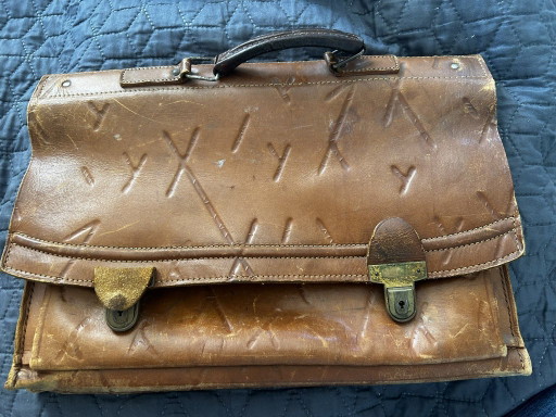 Sac en cuir, vintage, années 1960