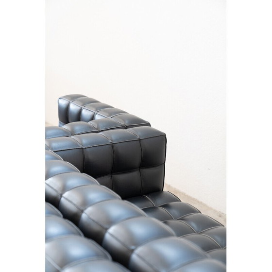 Image 1 of Set of 4 vintage Kubus sofas by Josef Hoffmann for Wittmann, Austria 1980