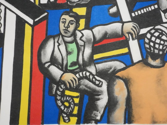 Fernand Leger : Les Constructeurs Au Palmier, Lithographie Signée – Lithographies et sérigraphies, Paper (photo 9 of 11)