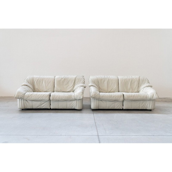 Image 1 of Pair of vintage leather sofas, 1970s