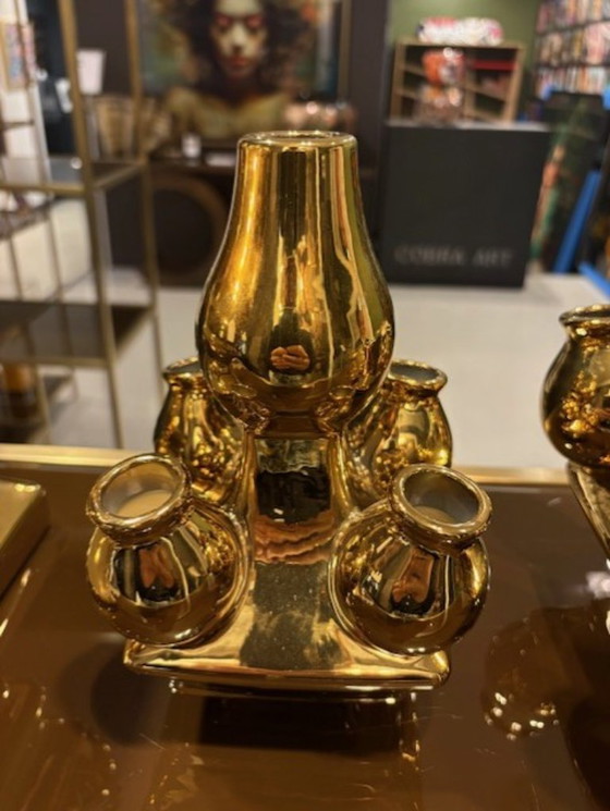 Image 1 of Heinen Delft Blauw - Golden tulip vase 