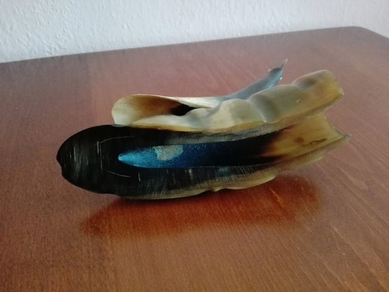 Image 1 of Figura d'epoca di uccello, scultura, statuetta di corno di capra