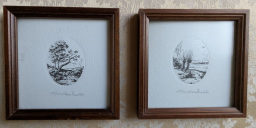 2 gravures dans le cadre - Warner Hemstede
