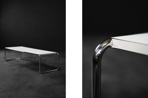 Table basse vintage de style moderne italien du milieu du siècle Laccio Kiga par Marcel Breuer pour Gavina, années 1960