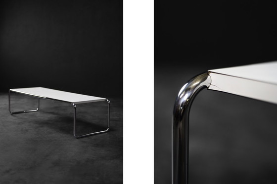 Image 1 of Niedriger Couchtisch der italienischen Mid Century Moderne Laccio Kiga von Marcel Breuer für Gavina, 1960er Jahre