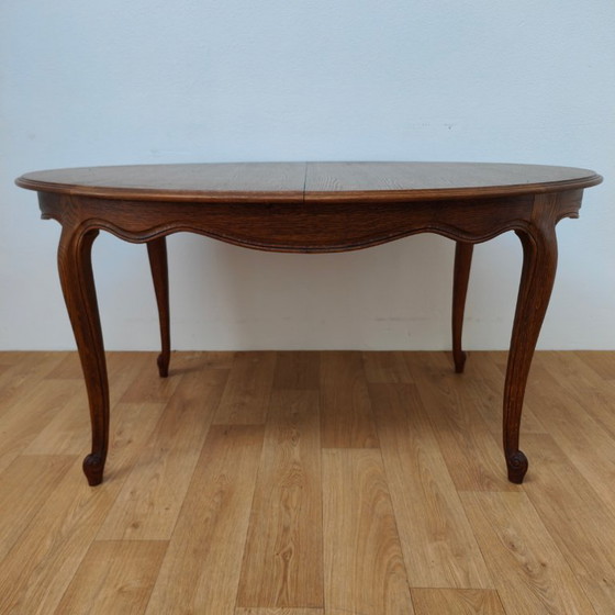 Image 1 of Oval vintage dining table dining room table extendable table