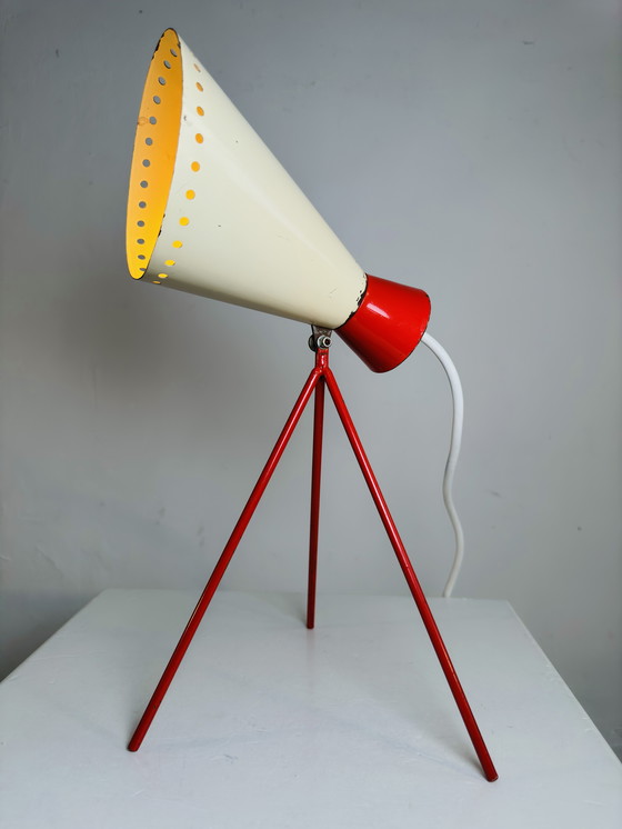 Image 1 of TISCHLEUCHTE MODELL 1618 VON JOSEF HURKA FÜR NAPAKO, TSCHECHOSLOWAKEI, 1954