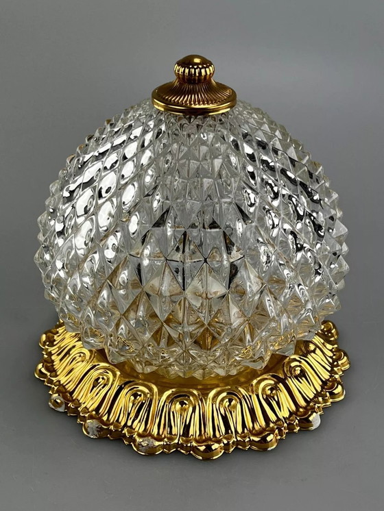 Image 1 of 60s 70s Wandlamp Plafondlamp Gaetano Sciolari voor Sciolari Messing Ontwerp 60s