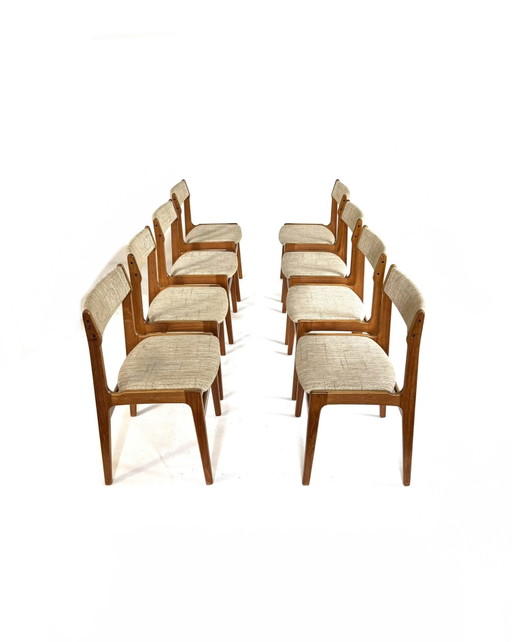 8 sillas de comedor vintage, Erik Buch '70