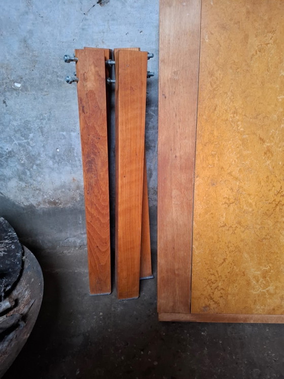 Image 1 of Beech dining table with inlaid sunny marmoleum: Richard Hutten