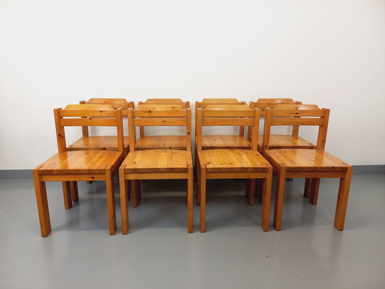Image 1 of Set di 8 sedie scandinave vintage di Ilmari Tapiovaara per Asko in pino degli anni &#39;70