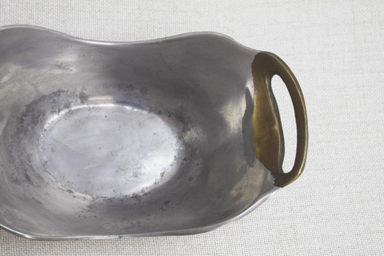 Ardisur Ciotola Anni '70 Spagnola Brutalista Alluminio Ottone Centrotavola Vintage – Ciotole, Aluminium (photo 9 of 10)
