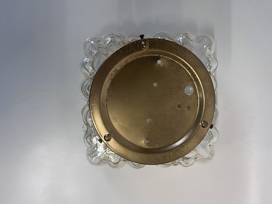 Image 1 of Vintage Helena Tynell Ceiling/Wall Lamp Amber Gold Bubble Glass Mid - Century