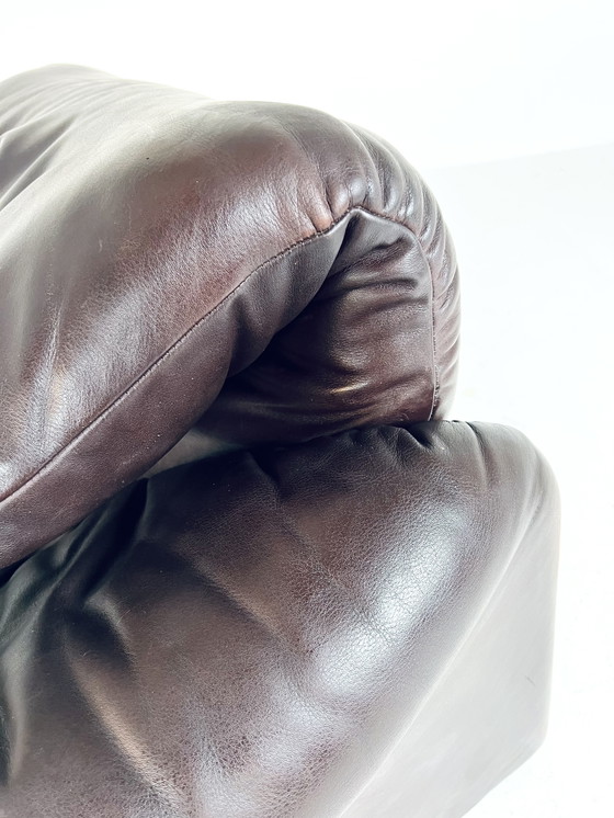 Image 1 of Vintage 'Maralunga' Sessel + Ottomane, Cassina '70