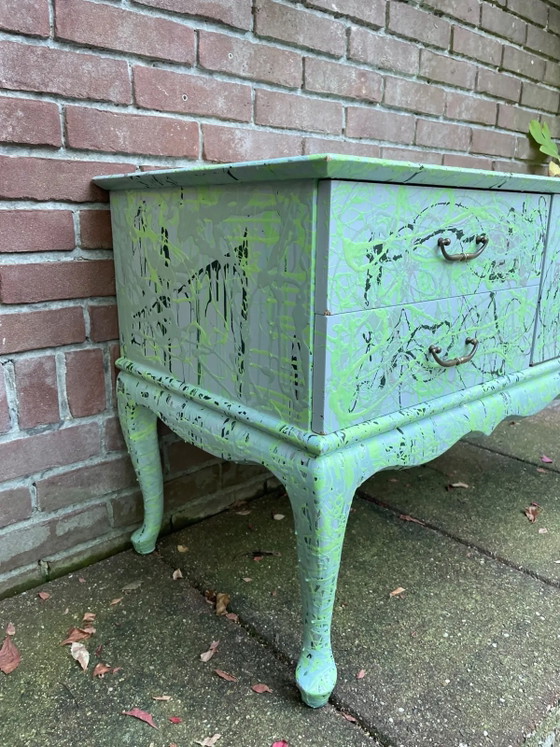 Einzigartiges dekoratives Kunst-Sideboard – Holz (photo 5 of 12)