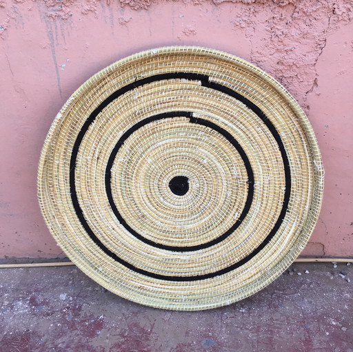 SET OF THREE DOUM AND BERBER WOOL BASKETS