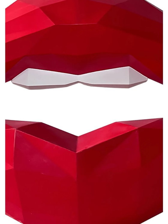 Image 1 of Fiberglas-Skulptur – Lippen – Rot, Weiß