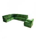 Vintage 7-piece velvet modular sofa, Italy ‘80