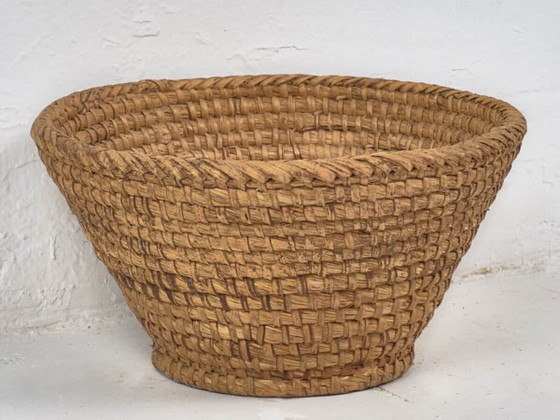 Panier en osier ancien (c.1930) #1 – Objets déco, Wicker (photo 2 of 9)