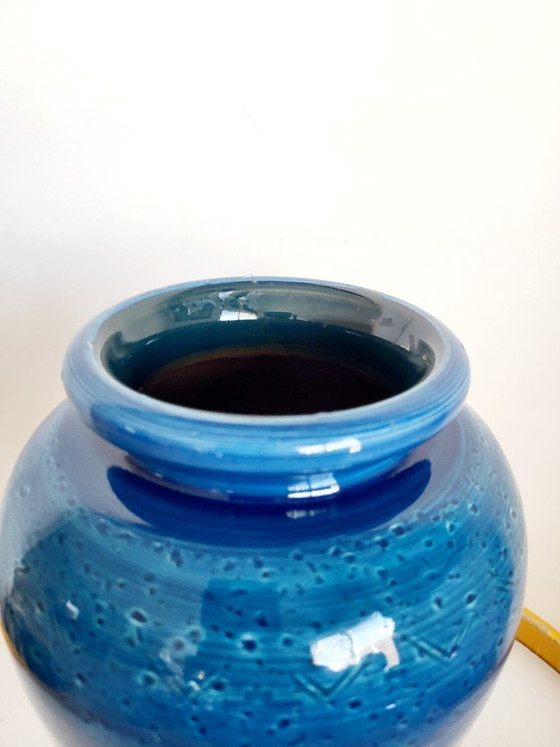 Image 1 of Bitossi glazed ceramic vase, Riminini decor, Aldo Iondi, 1960s in Italy