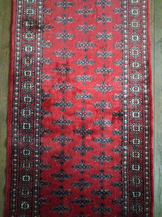 Tapis Galerie Boukhara Noué Main 262×80cm, Coton, Laine, Multicolore (photo 8 sur 14)