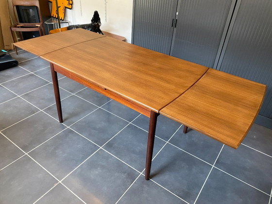 Extendable Scandinavian teak table by Johannes Andersen for Samcom Denmark An60 – Dining tables, Wood (photo 7 of 20)