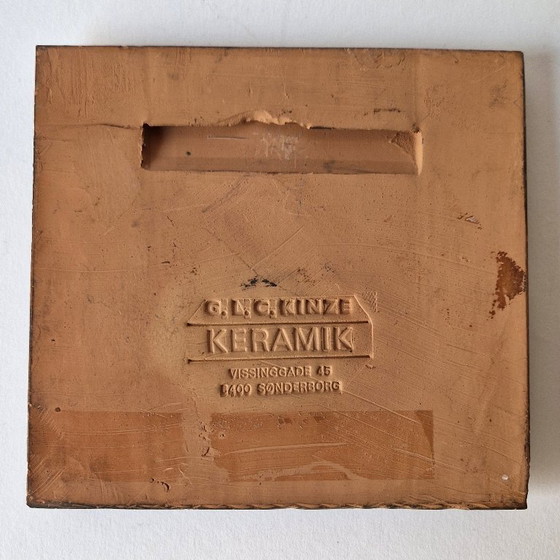 Image 1 of Kinze Keramik Denmark - Wall plate bull - Signed