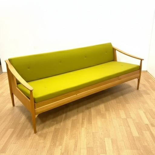 Divano letto Mid-Century di Dřevotvar, stile ceco di Bruxelles degli anni '60, Cecoslovacchia