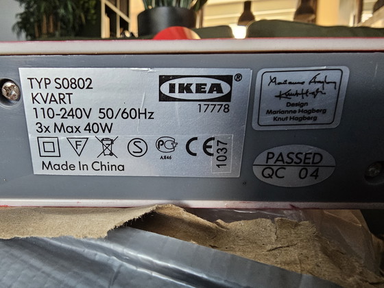 Image 1 of Ikea KVART, vintage rail with 3 flexible spotlights