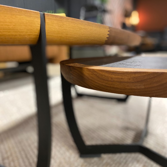 Image 1 of Tavolino da caffè Gealux in noce (set da 2)