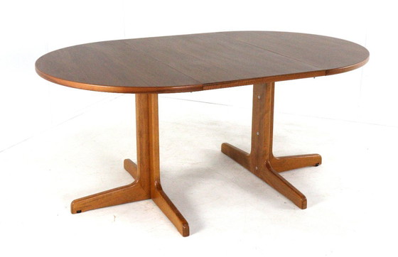 Image 1 of Thonet round 2x extendable dining table vintage table