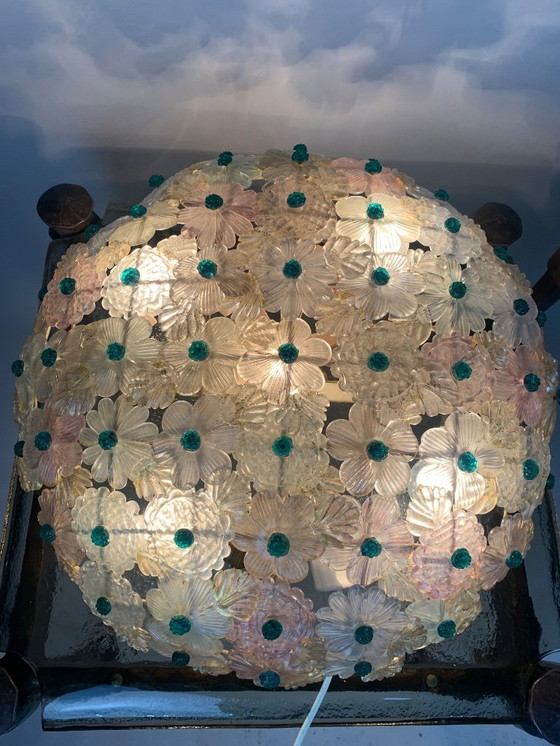 Image 1 of Seguso vetri d’arte pair of flush mount 