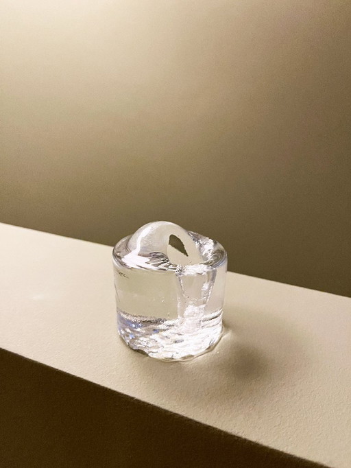 Vintage Zweedse glazen soliflore – Scandinavisch design vaasje