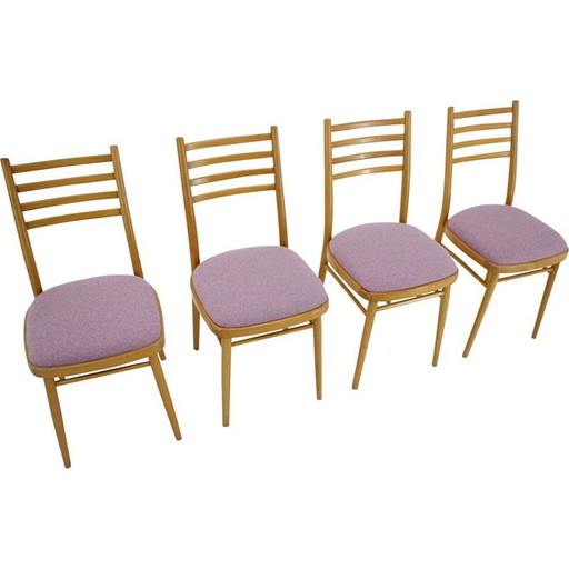 Set di 4 sedie da pranzo vintage di Interier Praha, Cecoslovacchia, 1970 