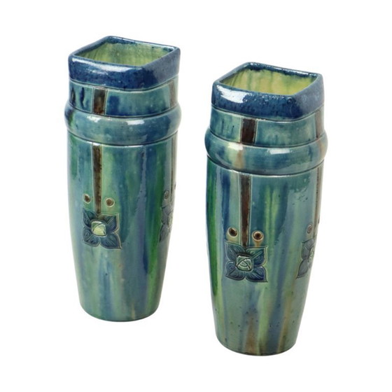 Image 1 of Art Nouveau Vases Flemish Pottery