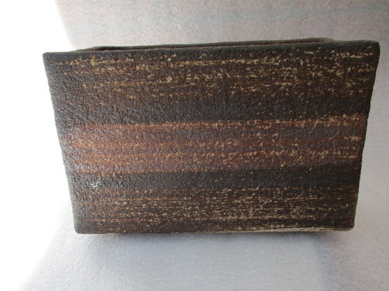 Image 1 of Jardinera marrón/beige, Potterij Zaalberg, De Rijn (1950-1960), Marcada, NL.