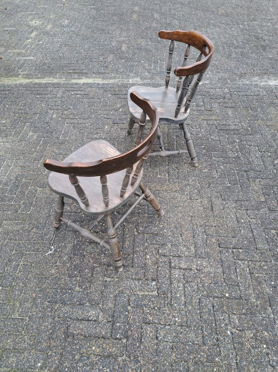 Juego de 2 sillas Windsor inglesas - Sillas con patas torneadas – Sillas de comedor, Wood (photo 5 of 7)
