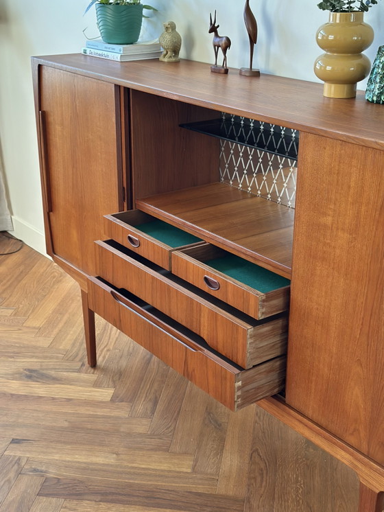 Vintage highboard Danish buffet cabinet teak wood 1950s/60s/70s – Sideboard cabinet (photo 9 of 15)