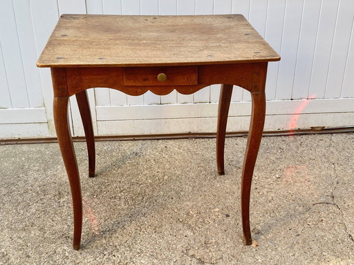 Bureau en chêne 1 tiroir 65x52cm